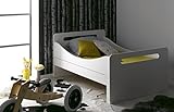Alfred & Compagnie - Cabriolet seng med hvid boxspring, 90 x 140/190