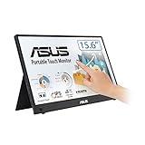 ASUS ZenScreen Touch MB16AHT - Monitor portátil de 15,6' FHD (1920 x 1080), IPS, 10 puntos táctiles, Mini-HDMI, peana ergonómica, soporte para trípode, antiparpadeo, luz azul de baja intensidad