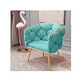 sillones de sala de estar Sillón, Luz Lujo Sofá Fluffy Creative Design Sillón de terciopelo Nórdico Muebles de ocio Muebles de espera Cómodo Atrás Asientos silla de terciopelo ( Color : Lake blue )