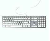 Mobility Lab teclado inglés QWERTY con cable Design Touch ideal para Mac – plata