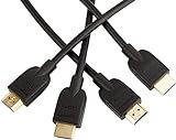 Amazon Basics - Cable HDMI 2.0 de alta velocidad (Ethernet, 3D, vídeo 4K y ARC, 0,9 m, 3 unidades, estándar más reciente)