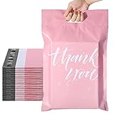 Switory Poly Mailers 12X15.5'(305x394mm) 100 Pieces Shipping Bags Upgrade Design Garment Bags with Self Adhesive, Easy to Carry, Waterproof and Tear Proof Pink
