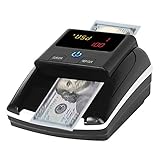 Bisofice Detector de billete falso, contador de billetes portátil, detección automática de dinero USD Euro por UV/MG/IR/imagen/papel/calidad/tamaño/espesor Adecuado para tiendas de pequeñas empresas