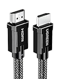 UGREEN Cable HDMI 2.1 8K@60Hz, Cable HDMI ARC/eARC 3D Dinámico HDR 10+, HDCP 2.3, Dolby Vision, VRR QMS QFT ALLM，48Gbps HDMI Cable 8K Compatible con PS4/PS5, Xbox, Blu-ray, HDTV, Proyector, 2 Metro