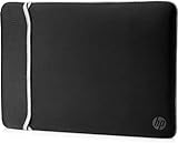 HP Neoprene Reversible Sleeve - Funda para portátil, 35.56 cm / 14', color negro y plata