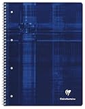 Clairefontaine 8251C - Cuaderno con Espirales A4+ Rayado Francés (Séyès) de 160 Páginas, 22,5 x 29,7 cm, Colores Surtidos