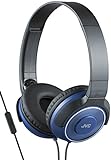 JVC HA-SR225-A-E - Auriculares de Diadema Cerrados (diseño portátil, Control Remoto y micrófono, reproducción de Sonido Superior) Azul
