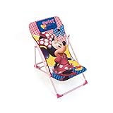 ARDITEX – Sillón de jardín/Playa Ajustable y Plegable para niños bajo Licencia Minnie Mouse en Metal, tamaño: 43 x 66 x 61 cm, Tela, 61 x 43 x 66 cm