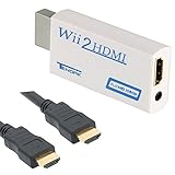 Thlevel Wii a HDMI Adaptador, Conversor de Wii a HDMI 720P/1080P con Cable HDMI con Puerto HDMI y Jack 3.5mm – Soporta Todos Los Modos de Visualización Wii (Blanco)