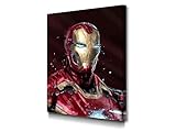 Foto Canvas Painting Iron Man | Grutte dekorative doeken - Wall Decoration - Skilderijen foar bern | 60 x 80 sm op dikke houten frame klear om te hingjen