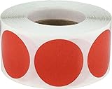 Rojas Pegatinas Circulares, 25 mm 1 Pulgadas Etiquetas de Puntos 500 Paquete