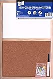 Tallon Just Stationery - Juego de tablón de corcho y pizarra blanca (450 x 300 mm)