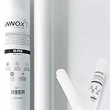 INNOX - Tableaux blancs électrostatiques auto-adhésifs Innox Whiteboard. Ils adhèrent sans colle, avec de l'électricité statique. Résoudre les problèmes d'espace. recyclable. Tube de 20 tableaux noirs DIN A1