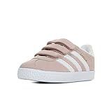 Adidas Gazelle CF I, Tenis Unisèks pou Timoun, Woz (Ice Pink/Footwear White/Footwear White 0), 22 EU