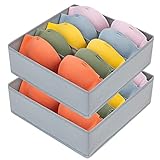 DIMJ organizador sujetador cajas organizador ropa interior organizador cajones plegables con cremalleras cajas almacenaje de tela adecuadas para sujetadores calcetines y corbatas, armario, cinturón
