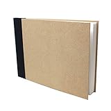 Artway Enviro - Bloc-notes relié - Papier cartouche 100 % recyclé - Couverture en aggloméré - 170 g/m² - 48 feuilles - Paysage A4