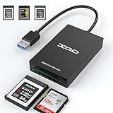 XQD Lector SD USB 3.0 Dual Slot Memory Card Reader es Compatible con XQD / SD / Sony M Series / Lexar USB Mark Card / SD / SDHC / SDXC / MMC / RS MMC Soporte Windows / Mac Linux etc.