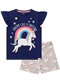 Harry Bear Corto Pijamas para Niñas Unicornio Azul 9-10 Años