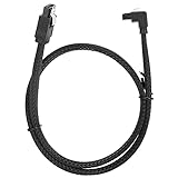 Annjom Serial ATA a USB, Cable Serial ATA de Alta Velocidad de transmisión para Disco Duro Serial ATA(Black (Elbow))