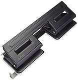 Herlitz - Perforadora de papel (4 perforaciones, con guía ajustable), color negro