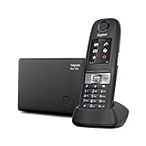 Gigaset E630 - Teléfono DECT inalámbrico para conexión a una base DECT existente - Teléfono con base de carga - A prueba de golpes, resistente al polvo, repelente al agua (IP65) - Color Negro