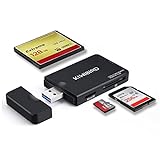 KiWiBiRD USB 3.0 (3.1 Gen 1) Lector Tarjetas de Alta Velocidad 9-in-1 para CF Compact Flash (UDMA), SD, SDHC, SDXC, Micro SD, Micro SDHC, Micro SDXC [Compatible con Tarjetas UHS-I] – Negro