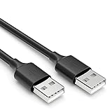 CABLEPELADO Cable USB 2.0 Super Speed | Cable USB Datos Tipo A Macho Macho | Velocidad hasta 480 Mbps para Ordenador, TV Box, HDD Externo, Base de Ventilación, Hub USB, Raspberry Pi | Negro | 1 Metro