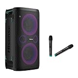 Hisense Altavoz de Fiesta Bluetooth 5.0 con Sonido Potente- Party Speaker One Plus, 300W, 15 Horas de reproducción, IPX4 Panel,2 Micrófonos inalámbricos Karaoke,Efecto DJ,5 Modos de música,TWS