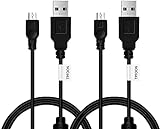 TPFOON 2 Pack Cable de Carga para Mando PlayStation 4 (3M) - Android Cable Micro USB para Controlador PS4/DualShock 4/PS4 Slim/PS4 Pro/Xbox One/Xbox One S/Xbox One Elite/Xbox One X