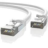 Mr. Tronic 20m Cable de Red Ethernet Latiguillo | CAT7, SFTP, CCA, RJ45 (20 Metros, Blanco)