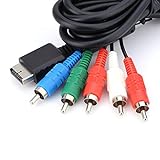 Zerone Cable de componente, Cable AV de Salida de Video/Audio HD para Salidas múltiples PS2