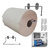 Parpyon Portarrollos industrial de pared toallero baño para rollos secador ideal en cocina, garaje, gimnasio, para bobina de papel toallas desechables (mod. 4020)
