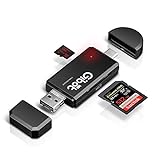 Gibot Lector de Tarjetas Tipo C y Micro USB OTG,a USB 2.0 SD,Adaptador Micro SD para Samsung,Huawei,Smartphone Android,Macbook y PC Portátil