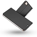 Étui pour iPhone 8, étui pour iPhone 7, Radoo Slim Wallet Style Case Couverture de livre en cuir, cuir PU avec étui intérieur souple en silicone TPU [fermeture magnétique] pour iPhone 7 / iPhone 8 (gris foncé)