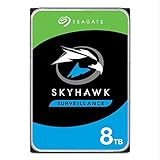 Seagate SkyHawk, 8 TB, Disco Duro Interno De Vigilancia, HDD, 3.5' SATA 6 GB/s, Caché 256 MB, DVR, Sistema de cámaras de seguridad NVR y 3 años de servicios Rescue (ST8000VX004)