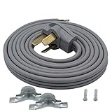 Cable de suministro de 3 cables de 40 amperios, 250 voltios, 10 AWG, compatible con GE, Whirlpool, LG, Samsung, Frigidaire