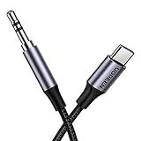 UGREEN Cable USB C a Jack 3.5 mm, Audio Estéreo Cable Nylon Trenzado, Adaptador de Auriculares para Coche Compatible con Huawei P40 P30 Pro P20, Xiaomi Mi10 Pro Mi 9 8 A2, OnePlus Nord 8 7T 7 Pro, 1M