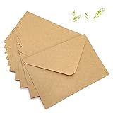 Japun - enveloppes (100 pièces) de vieux papier Kraft / sans fenêtre - C6-163 x 112 mm, enveloppes, je la ferme