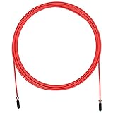 Cable de Repuesto para Comba de Saltar de Crosstraining, Fitness y Boxeo | PVC Rojo y Acero de 2,5 mm | Compatible con Otras Marcas de Cuerdas de Velocidad