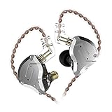 KZ ZS10 Pro Audifonos Auriculares In Ear híbridos 1 dinámicos y 4 equilibrados 1DD 4BA Auriculares Balanceados con Cable de 2 Pines para Músico(Negro no Mic)