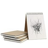 VEESUN Bloc Cuadernos de Dibujo A5, 30 Hojas DIY Libros de Visitas, 160 GMS