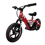 BIWOND Bicicleta Eléctrica Infantil Flash (Motor 100W, 6Km/H, Batería de Litio, 300 Ciclos de Carga, 4 a 8 Años, Sillín Ajustable, Peso Máximo 40Kg) - Rojo