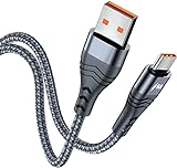 Hoppac Cable USB C, cable USB Type-C carga rápida nailon 1M, cable USB 3.0 cargador tipo C compatible con Samsung S21 S20 S10 S9 S8 A50 A51 A70, Huawei P30 P20 P9, Xiaomi, OnePlus, gris espacial