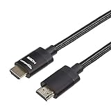 Amazon Basics – Cable HDMI trenzado con certificación prémium, compatible con Ethernet, 3D, 4K HDR y ARC (4K a 60 Hz, 18 Gb/s), 0,9 m