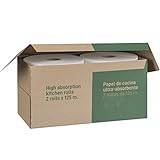 Dalia - Caixa de 2 maxi-rotllos multiusos (125m) de paper ecològic sense blanquejar