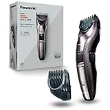 Panasonic ER-GC63-H503 - Recortadora eléctrica de precisión para barba, cabello y cuerpo, 39 ajustes, con o sin cable, limpieza fácil, acero inoxidable, negro
