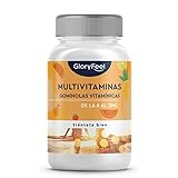 Multivitaminas y Minerales en gominolas vitamínicas - Todas las vitaminas A, B2, B6, B12, C, D3, E, K2, Biotina, Ácido fólico, Zinc y más - Multivitamínico para hombres, mujeres y niños