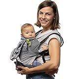 Boba Air mochila portabebés y niños liviana - Mochila porteo bebé a partir de los 3 meses (7 a 20 kg) - Mochila para porteo bebé y niño (Gris)