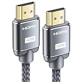 Cable HDMI 7,5Metros - Snowkids Cable HDMI de Alta Velocidad en Nylon Trenzado Compatible con 3D/Retorno de Audio - Cable HDMI para BLU-Ray/Ultra HD TV/Pantalla - Gris
