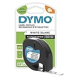 DYMO 12mm LetraTAG Plastic tape cinta para impresora de etiquetas - Cintas para impresoras de etiquetas (Poliéster, Ampolla, 4 m, 22 mm, 96 mm, 146 mm)